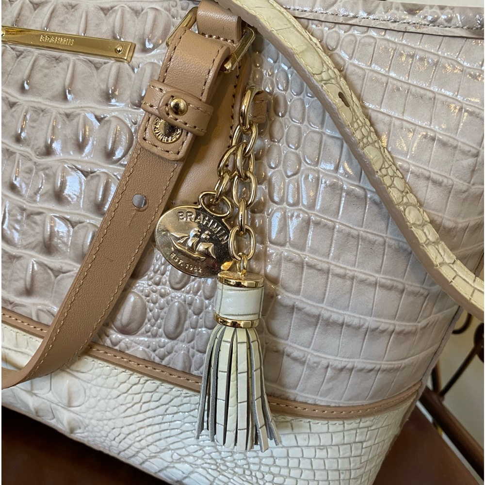 SOLD!! Brahmin Mini Asher in Pumice Tri-Color